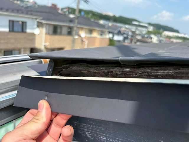 板金内の木部劣化